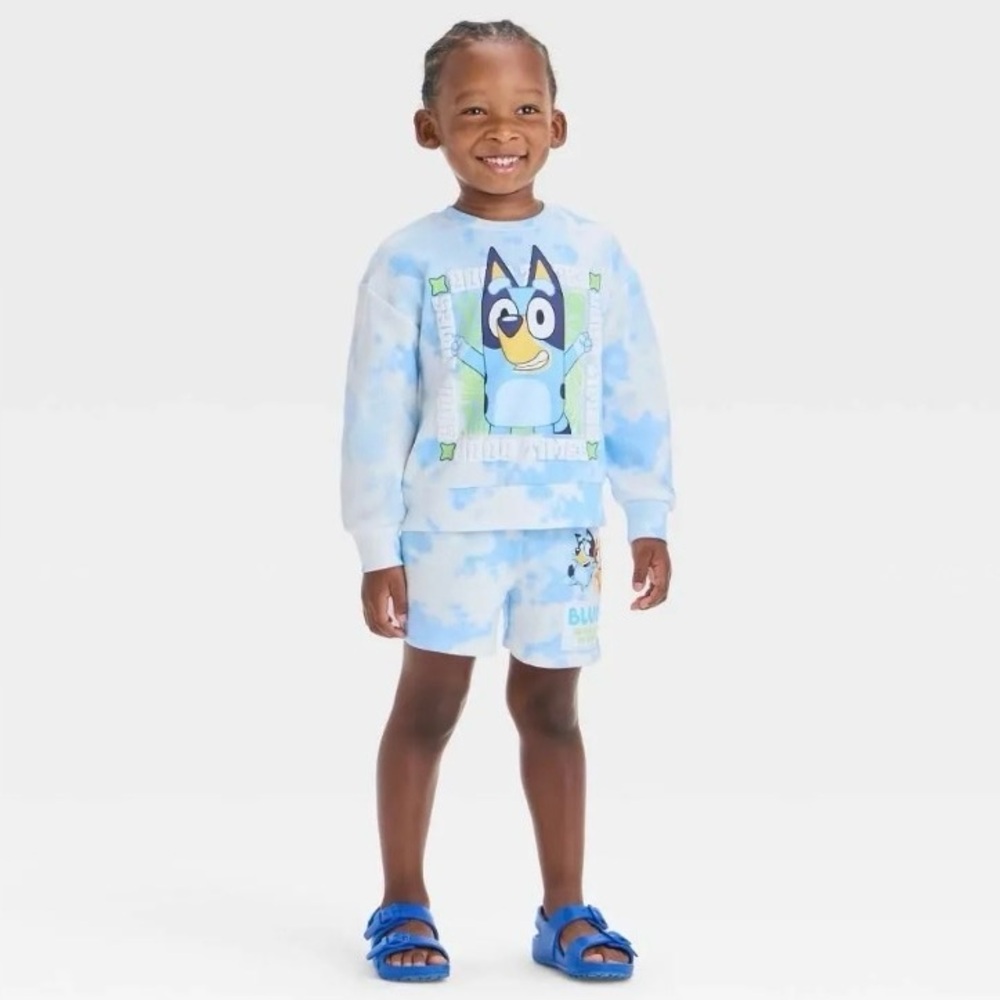 Toddler - 2pc Bluey Good Vibes Pullover Top & Shorts Set